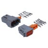 Kalitec KALI-1408 DEUTSCH DTM konnektör seti 8-pin AWG 22-16 otomotiv konnektörü su geçirmez IP6K9K, IP68