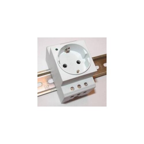 SD35DE Schuko bryterskap stikkontakt grå