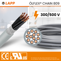Lapp 1026700 ÖLFLEX CHAIN 809 2X0,5