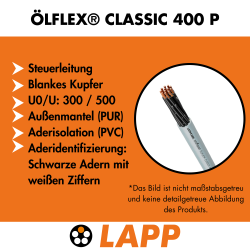 Lapp 1312852 ÖLFLEX CLASSIC 400 P 2X0,75