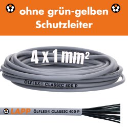 Lapp 1312904 Ölflex Classic 400 P Steuerleitung 4x1 mm² grau ohne Schutzleiter PUR Kabel UV-beständig