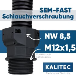 Schlemmer 3805011 Raccord de tuyau SEM-FAST droitNW8,5/M12