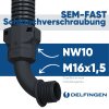 Schlemmer 3805200 Schlauchverschraubung SEM-FAST 90° Grad Bogen NW10/M16 schwarz
