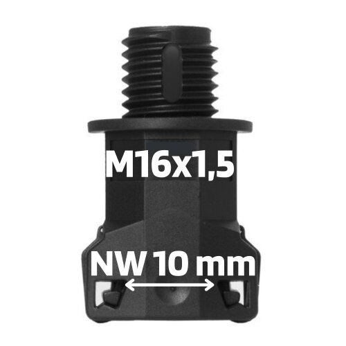 Schlemmer 3805001 Schlauchverschraubung SEM-FAST GERADE NW10/M16 schwarz