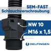 Schlemmer 3805001 Schlauchverschraubung SEM-FAST GERADE NW10/M16 schwarz