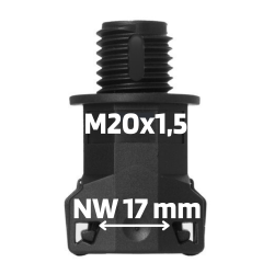 Schlemmer 3805002 hadicová koncovka SEM-FAST rovná NW17/M20 čierna