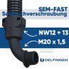 Schlemmer 3805206 Schlauchverschraubung SEM-FAST 90° Grad Bogen NW12+13/ M20 schwarz