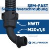 Schlemmer 3805211 slangefitting SEM-FAST 90° graders albue NW17/M20 sort
