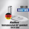 Kalitec KA1-L10 Rohrkabelschuh 90° gewinkelt 6mm² M10
