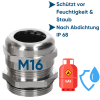 SIB C5216000 misiņa kabeļu blīvslēgs M16 4,0–9,5 mm 4220616