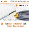 Lapp 0015004 Ölflex 150 4G0,50mm² flexible Steuerleitung mit UL Kennzeichnung
