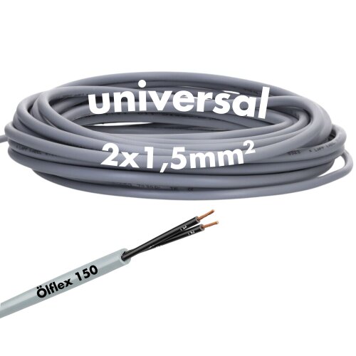 Lapp 0015302 Ölflex 150 2x1.5 mm² flexible Steuerleitung mit UL Kennzeichnung
