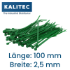 Bridas Kalitec 100x2,5 verde juego de 100