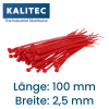 Kalitec kabelbinders 100x2,5 rood set van 100