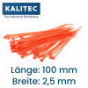 Colliers de serrage 100x2,5mm orange 100 pièces
