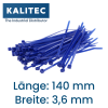Kalitec Kabelbinder 140x3,6 Blau 100er Set