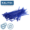 Kalitec kabeļu saites 368x4,6 zils komplektā 100