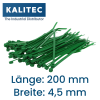 Kalitec cable ties 200x4.5 green set of 100