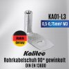 Kalitec KA01-L3 Rohrkabelschuh 90° gewinkelt 0,5-0,75mm² M3
