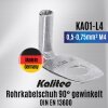 Kalitec KA01-L4 Ñ‚Ñ€ÑŠÐ±ÐµÐ½ ÐºÐ°Ð±ÐµÐ»ÐµÐ½ Ð½Ð°ÐºÑ€Ð°Ð¹Ð½Ð¸Ðº 90Â° Ð¿Ð¾Ð´ ÑŠÐ³ÑŠÐ» 0,5-0,75 mmÂ² M4