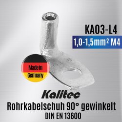 Kalitec KA03-L4 Rohrkabelschuh 90° gewinkelt...