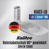 Kalitec KA03-L6 Cosse tubulaire coudée à 90° 1,0-1,5mmÂ² M6