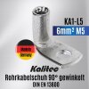 Kalitec KA1-L5 terminal de cable tubular 90° en ángulo 6mm² M5