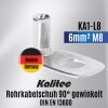 Końcówka kablowa Kalitec KA1-L8 rurowa kątowa 90° 6mm² M8