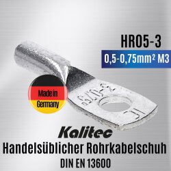 Kalitec HR05-3 Handelsüblicher Rohrkabelschuh...
