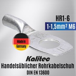 Kalitec HR1-6 Handelsüblicher Rohrkabelschuh...