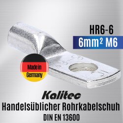 Kalitec HR6-6 Handelsüblicher Rohrkabelschuh...
