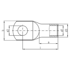 Kalitec HR6-10 Handelsüblicher Rohrkabelschuh 6mm² M10