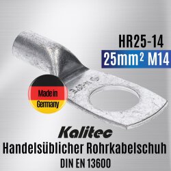 Kalitec HR25-14 Handelsübliche Rohrkabelschuhe...