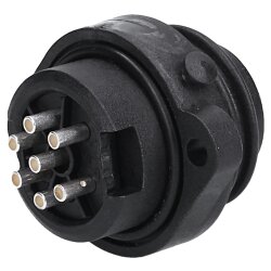 Ampheno C016 30C006 100 12 ecomate 设备插头 6 针 + PE 带焊接连接