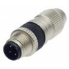 HARAX M12-S Stiftstecker gerade 4-polig