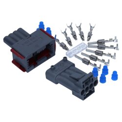 KALI-1304G AMP JPT set 4-stift 0,5-1,0 mm² B-kodad grå
