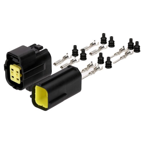 Kalitec KALI-2104 Econoseal J Set 4-polig 0,5-1,5mm² KFZ Stecker 12V Kabelausgangswinkel 180° IP67