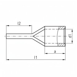 Kalitec neizoliuotas kabelio antgalis 50mm²
