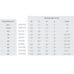 Kalitec neizoliuotas kabelio antgalis 70mm²
