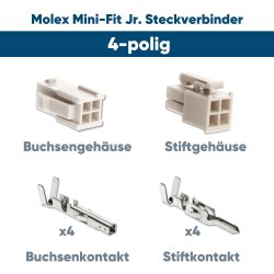 KALI-2404 Molex Mini-Fit Jr. Set 4-Polig