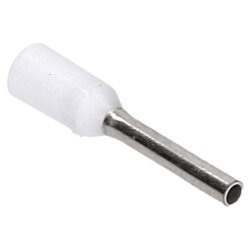 Cembre PKE508 embouts isolés 0,5mm² blanc longueur 8mm / 500 pièces
