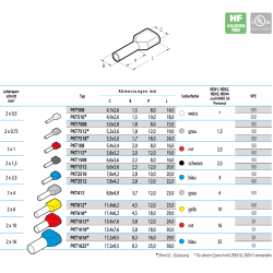 Cembre PKT7512 çift telli uç kovanları...