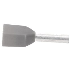 Cembre PKT7512 çift telli uç kovanları 2x0.75mm² gri 12mm uzunluğunda 100 adet