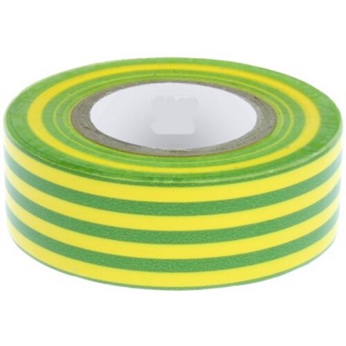 Cinta aislante de PVC VDE 15mmx10m verde/amarillo