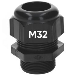 SIB F8023200 Kunststoff Kabelverschraubung M32 schwarz...