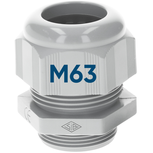 SIB F7036300 prensa-cabo de plástico M63 longo cinza claro 35,0 - 48,0 mm 5307263