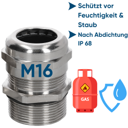 SIB C5316000 Misiņa kabeļu blīvslēgs M16 garš 4,0–9,5 mm 4220671