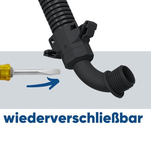 Schlemmer 3805217 racor para manguera SEM-FAST 90° grados NW23/M25 negro