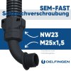 Schlemmer 3805217 racor para manguera SEM-FAST 90° grados NW23/M25 negro