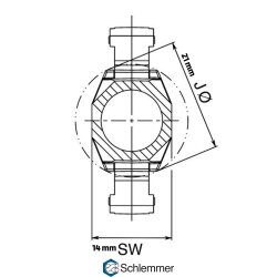 Schlemmer 3805047 Conduit fitting SEM-FAST straightNW7.5/M12